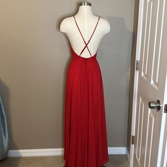 Red Lulu’s Mythical Kind Of Love Maxi Dress Gown Small - Picture 7 of 12